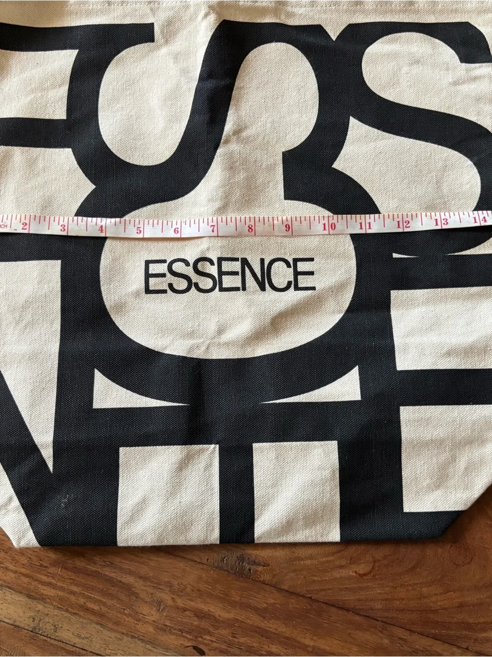 Essence Canvas Tote Bag in Natural/Black
